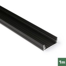 AL profil FKU15 G/W pro LED, bez plexi, 1m, černý elox FK TECHNICS 4739314