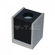 GU10 Fitting Concrete Surface With Gun Black Bottom Square, VT-860 SKU3143