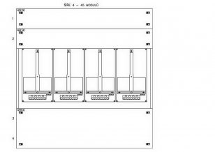 Konstrukce elektroměrová 4-21, 1-řadá, plastové panely SCHRACK CSIL125421