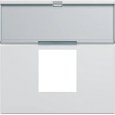 Krytka datové zásuvky s popis. polem gallery, 45x45 mm, bílá HAGER WXD206B