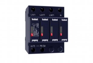 Svodič impulzních proudů a rázového přepětí HAKEL HLSA12,5-275/4+0 SPD typ 1+2+3