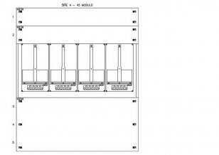 Konstrukce elektroměrová 4-24, 1-řadá, plastové panely SCHRACK CSIL125424