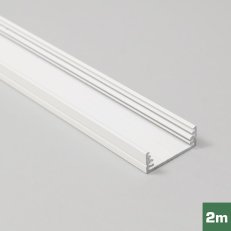 FKU15-2M-BL AL profil FKU15 G/W pro LED, bez plexi, 2m, bílý FK TECHNICS 4739315