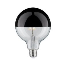 LED Globe 6,5 W E27 zrcadlový svrchlík černý chrom teplá bílá stmívatelné 28680