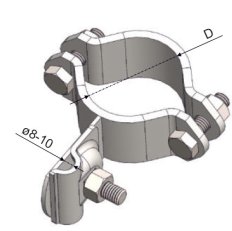 DT TECHNIC 103331 ST 01 - b Svorka na vodovodní potrubí - 2 šrouby1/2''