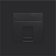Středový kryt datazásuvky 1xRJ-BLACK COATED NIKO 161-65100