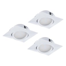 Zápustné svítidlo PINEDA SET 3XLED 84X84 bílá 14,7W IP20 EGLO 95844