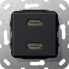 HDMI 2x vložka černá mat GIRA 567210