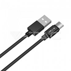 1M USB Type C - 2.4A Braided  cable, Pla