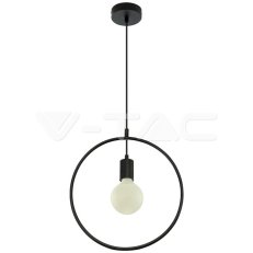 Závěsné svítidlo V-TAC Geometric Matt Black Round VT-7320