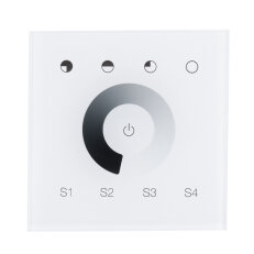 ZigBee nástěnný ovladač - řízení jasu, 1 zóna, AC napájení MCLED ML-917.801.22.0