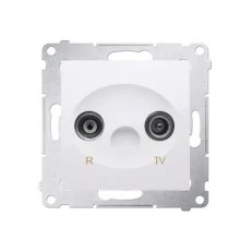 Zásuvka R-TV koncová pro průběžný zásuvky, bílá KONTAKT SIMON DAZ.01/11