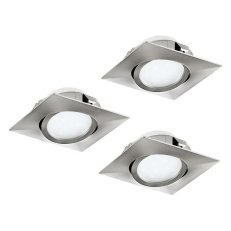 Zápustné svítidlo PINEDA SET 3XLED 84X84 matný nikl 14,7W IP20 EGLO 95846