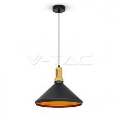 Závěsné svítidlo V-TAC Modern Long Black Wooden Top VT-75356