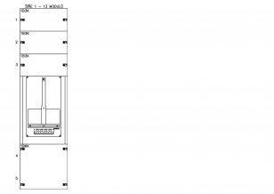 Konstrukce elektroměrová 1-24, 1-řadá, plastové panely SCHRACK CSIL125124