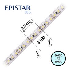 LED pásek 120LED/m 3528 IP65 6000-6500 K bílá 12V 8mm 30m FK TECHNICS 4739829-63