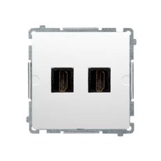 dvojitá zásuvka HDMI, (strojek s krytem) bílá KONTAKT SIMON BMGHDMI2.01/11
