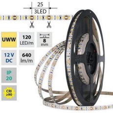 LED pásek SMD2835 UWW 120LED/m 50m, 12V, 9,6 W/m MCLED ML-121.842.60.2
