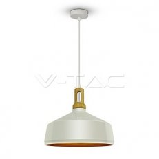 Závěsné svítidlo V-TAC Wooden Top Iron White VT-7545