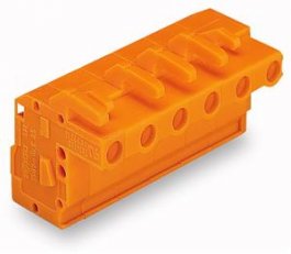 Konektor (zásuvka) úhlový CAGE CLAMP 2,5mm2 oranžová 10pól. WAGO 732-130/026-000