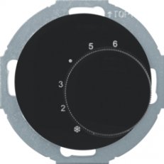 Termostat s přepínací kontaktem, 1930/R.classic, černá lesk BERKER 20262035