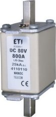 Nožová pojistka NH 00/K gR 160A/80V DC ETI 004110101