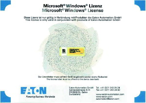 Licence Eaton LIC-OS-C7-P pro Windows Embedded Compact 7 197895