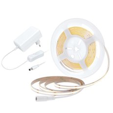 LED COB pásek - set 5m adaptér s vypínačem 8W/m 800lm/m 3000K SOLIGHT WM59-WW