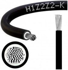 Solar kabel H1Z2Z2-K 10 černá (fotovoltaický solární kabel)