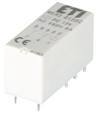 Miniaturní paticové relé MER2-012DC, kontakty 2xCO,8A, 12V DC ETI 002473031