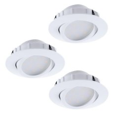 Zápustné svítidlo PINEDA SET 3XLED d84 bílá 14,7W IP20 EGLO 95851