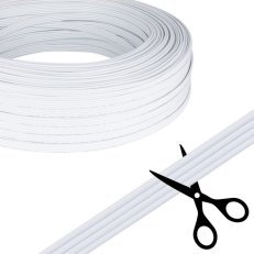 4-žilový plochý PVC kabel AWG 18/0,82 mm2, bílý MCLED ML-733.070.37.0