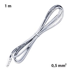 Připojovací kabel s MP konektorem (vidlice), 1m  0,5mm2, bílý, volný konec 5mm