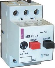 Motorový spouštěč MST25 3p 50kA (230V) 2,5-4,0A Irm=5A ETI 004600530