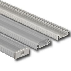 Přisazený hliníkový profil PU, 20x8 mm, čirý difuz., 2 m MCLED ML-761.020.02.2