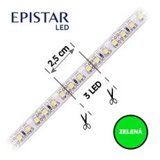 LED pásek 120LED/m, 2835, IP65, zelená, 12V, 10m FK TECHNICS 4738249-60