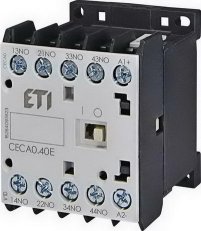 Miniaturní stykačové relé CECA0.40-220VDC, 4p, 4xNO,10A ETI 004641173