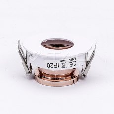 GU10 Fitting White+Rose Gold Round,  VT-