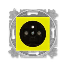 Zásuvka s clonkami 5519H-A02357 64 žlutá/kouřová černá Levit ABB