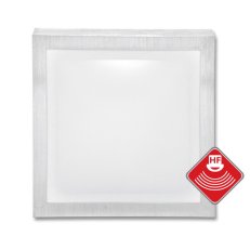 LED svítidlo vč. HF senz.,11W 27x27cm IP44 1100lm bílé ECOLITE WD002-11W/LED/HF