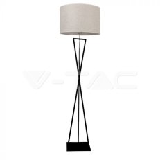 Designer Floor Lamp With Ivory Lampshade