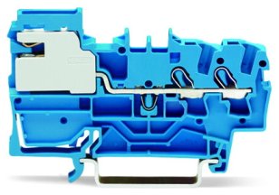 2vodičová rozpojovací svorka N, 2,5mm2, Push-in CAGE CLAMP, modrá WAGO 2002-7214