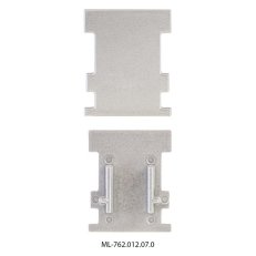 McLED ML-762.012.07.0 Koncovka bez otvoru pro BK, stříbrná barva, 1 ks