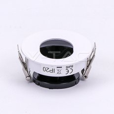 GU10 Fitting White+Black Round,  VT-874