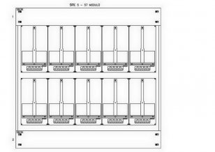 Konstrukce elektroměrová 5-24, 2-řadá, plastové panely SCHRACK CSIL127524