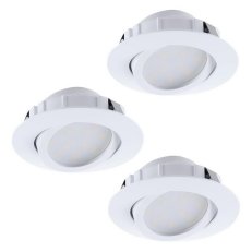 Zápustné svítidlo PINEDA SET 3XLED d84 bílá 16,5W IP20 EGLO 95857