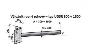 UDSR 1 - 300 výlžník,rohový, stěnový AMAKO 2310300060