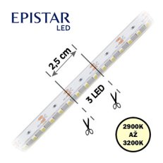 LED pásek 120LED/m 3528 IP67 2800-2900 K bílá 12V 3D 5m FK TECHNICS 4738254-60