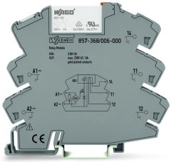 Reléový modul, jmenovité vstupní napětí AC 230 V, 1 přepínací kontakt, šedá