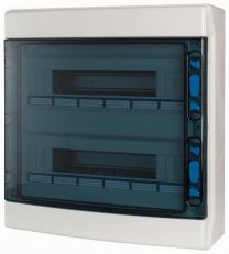 Eaton 174201 Rozvodnice NA omítku IP65,průhledné dveře,2řady,36modulů